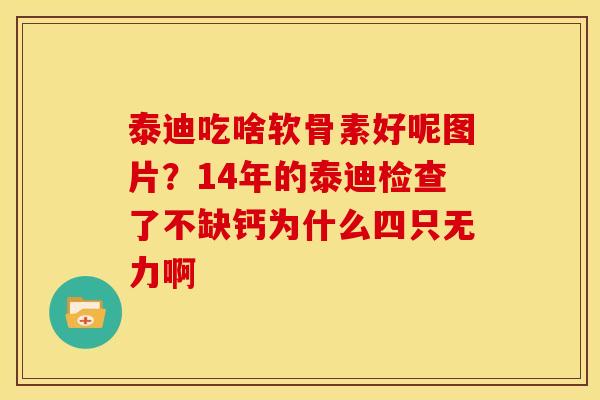 泰迪吃啥软骨素好呢图片？14年的泰迪检查了不缺钙为什么四只无力啊