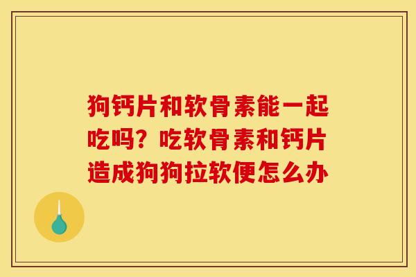 狗钙片和软骨素能一起吃吗?吃软骨素和钙片造成狗狗拉软便怎么办 狗钙片和软骨素能一起吃吗?吃软骨素和钙片造成狗狗拉软便怎么办
