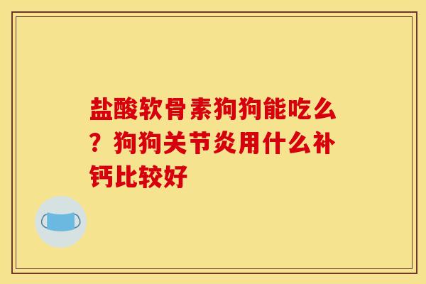 盐酸软骨素狗狗能吃么？狗狗关节炎用什么补钙比较好