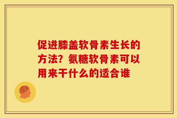 促进膝盖软骨素生长的方法？氨糖软骨素可以用来干什么的适合谁