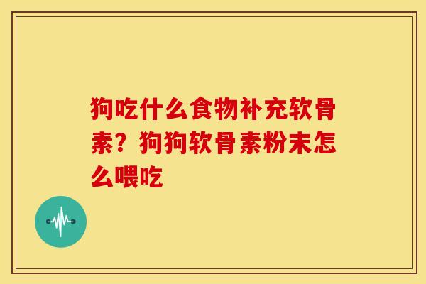 狗吃什么食物补充软骨素？狗狗软骨素粉末怎么喂吃