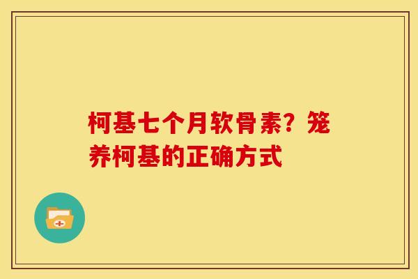 柯基七个月软骨素？笼养柯基的正确方式