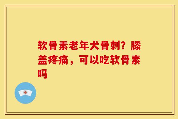 软骨素老年犬？膝盖，可以吃软骨素吗