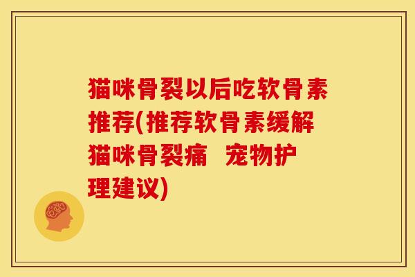 猫咪骨裂以后吃软骨素推荐(推荐软骨素缓解猫咪骨裂痛  宠物护理建议)
