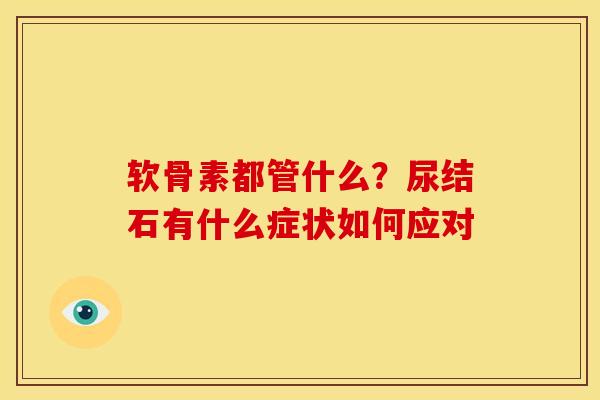 软骨素都管什么？尿结石有什么症状如何应对