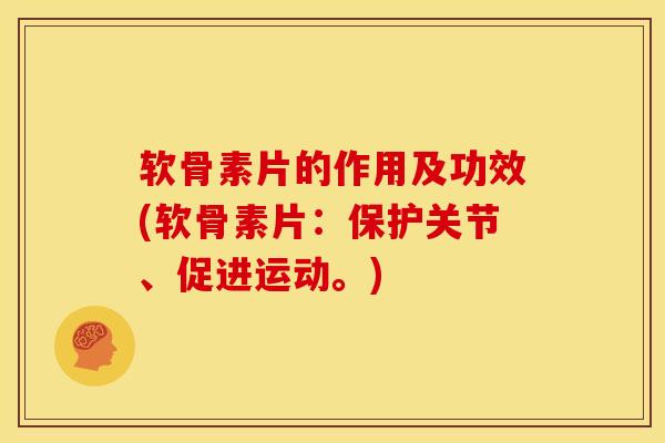 软骨素片的作用及功效(软骨素片：保护关节、促进运动。)
