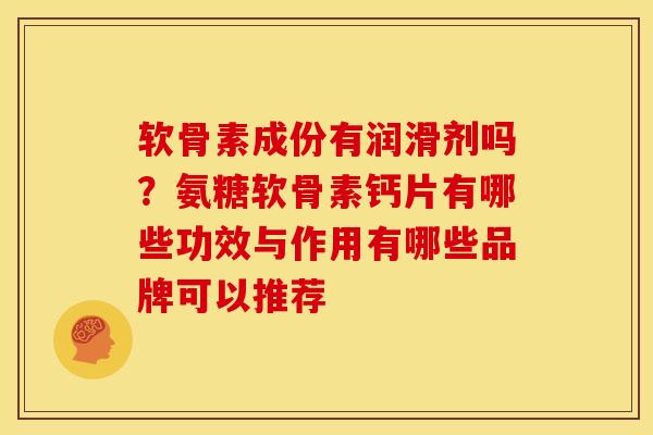 软骨素成份有润滑剂吗？氨糖软骨素钙片有哪些功效与作用有哪些品牌可以推荐