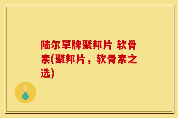 陆尔草牌聚邦片 软骨素(聚邦片，软骨素之选)