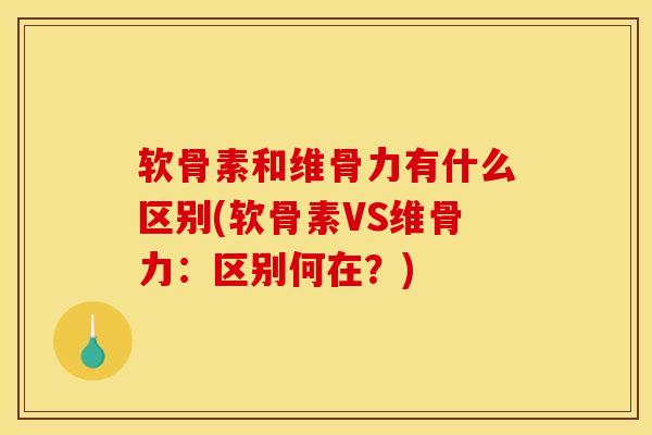 软骨素和维骨力有什么区别(软骨素VS维骨力：区别何在？)