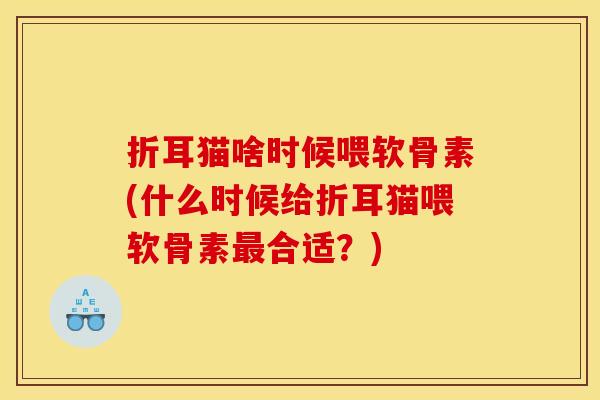 折耳猫啥时候喂软骨素(什么时候给折耳猫喂软骨素最合适？)