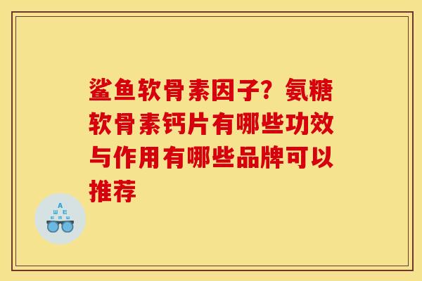 鲨鱼软骨素因子？氨糖软骨素钙片有哪些功效与作用有哪些品牌可以推荐