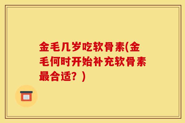 金毛几岁吃软骨素(金毛何时开始补充软骨素最合适？)