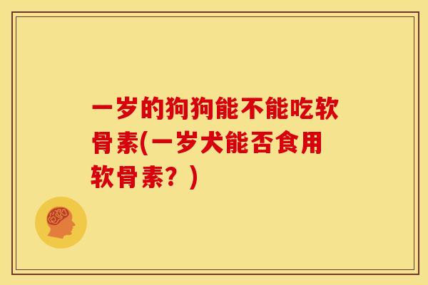 一岁的狗狗能不能吃软骨素(一岁犬能否食用软骨素？)