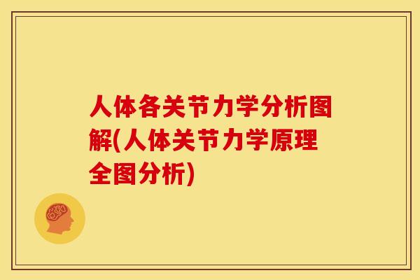 人体各关节力学分析图解(人体关节力学原理全图分析)