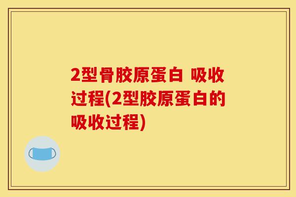 2型骨胶原蛋白 吸收过程(2型胶原蛋白的吸收过程)