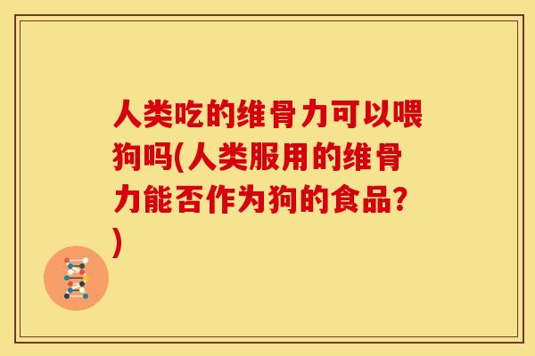 人类吃的维骨力可以喂狗吗(人类服用的维骨力能否作为狗的食品？)