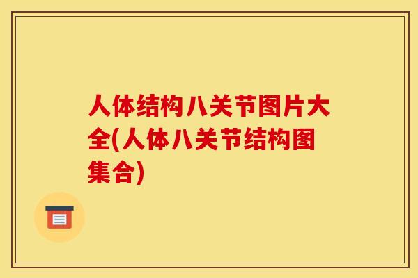 人体结构八关节图片大全(人体八关节结构图集合)