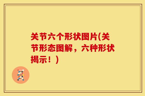 关节六个形状图片(关节形态图解，六种形状揭示！)