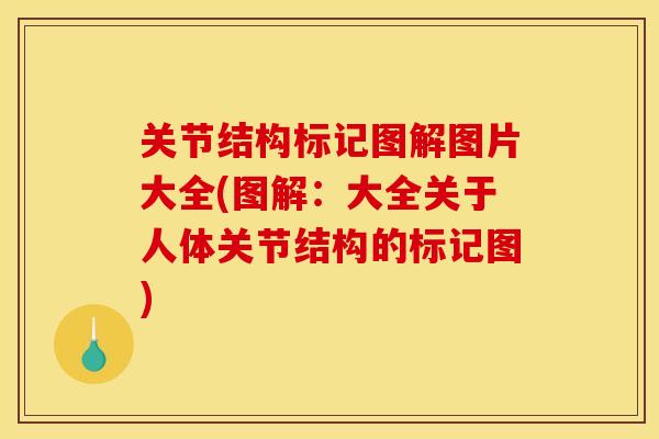 关节结构标记图解图片大全(图解：大全关于人体关节结构的标记图)