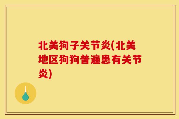 北美狗子(北美地区狗狗普遍患有)