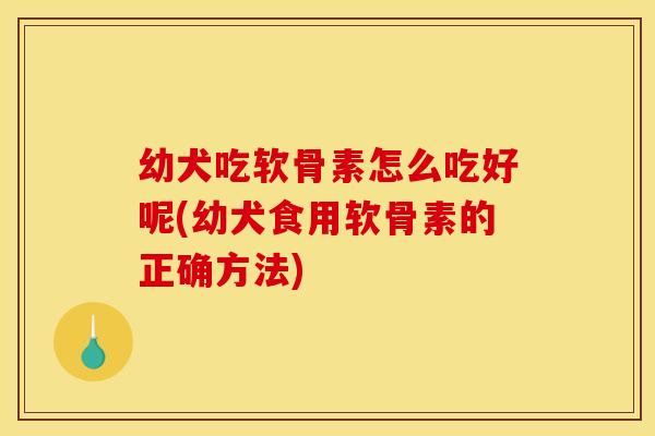 幼犬吃软骨素怎么吃好呢(幼犬食用软骨素的正确方法)