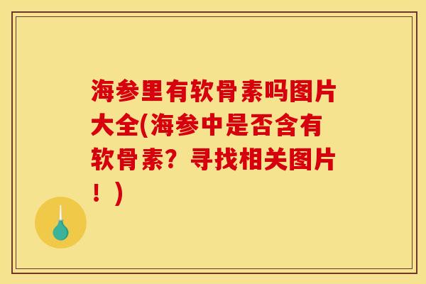海参里有软骨素吗图片大全(海参中是否含有软骨素？寻找相关图片！)