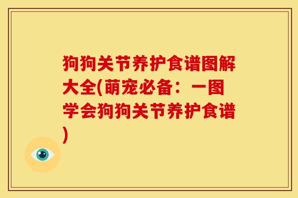 狗狗关节养护食谱图解大全(萌宠必备：一图学会狗狗关节养护食谱)