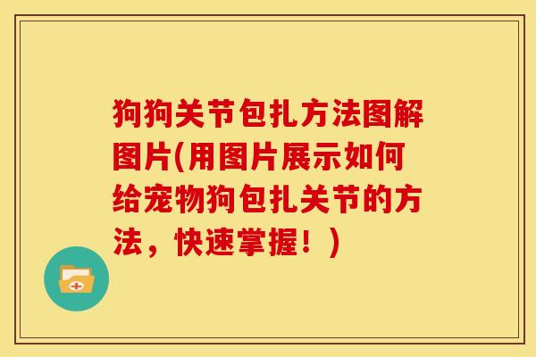 狗狗关节包扎方法图解图片(用图片展示如何给宠物狗包扎关节的方法，快速掌握！)