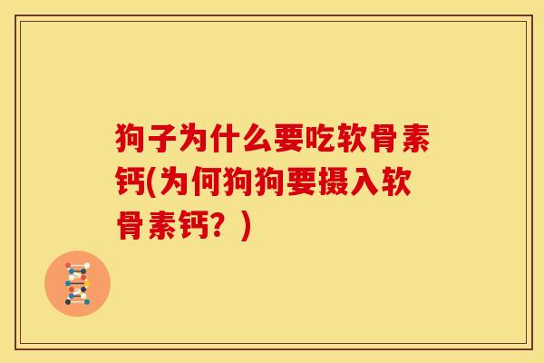 狗子为什么要吃软骨素钙(为何狗狗要摄入软骨素钙？)