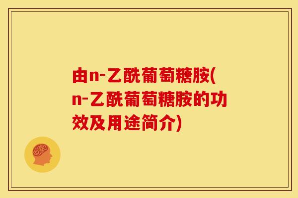 由n-乙酰葡萄糖胺(n-乙酰葡萄糖胺的功效及用途简介)