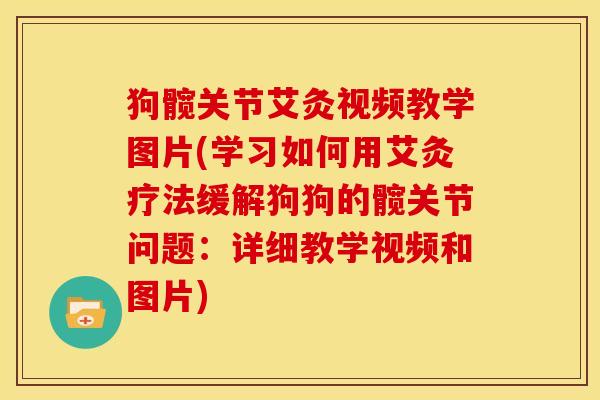 狗髋关节艾灸视频教学图片(学习如何用艾灸疗法缓解狗狗的髋关节问题：详细教学视频和图片)