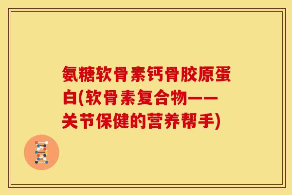 氨糖软骨素钙骨胶原蛋白(软骨素复合物——关节保健的营养帮手)