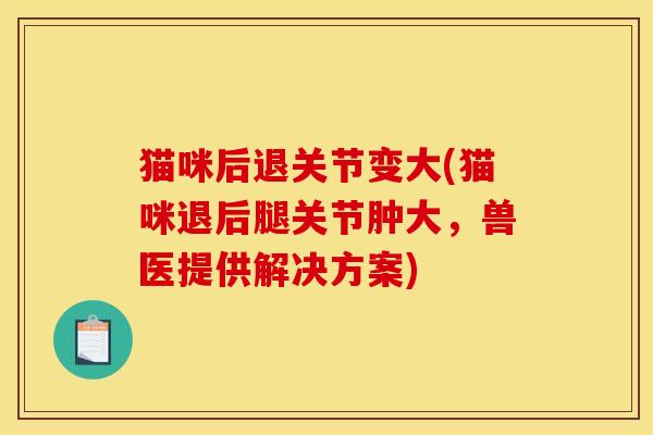 猫咪后退关节变大(猫咪退后腿关节肿大，兽医提供解决方案)