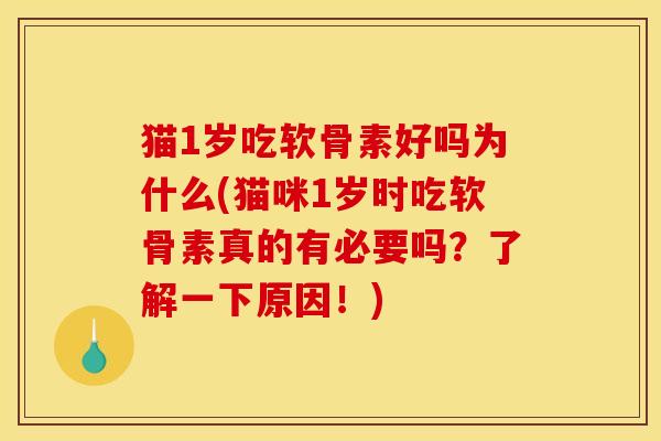猫1岁吃软骨素好吗为什么(猫咪1岁时吃软骨素真的有必要吗？了解一下原因！)