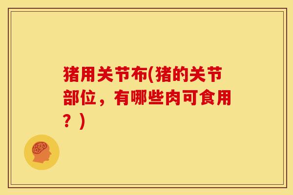 猪用关节布(猪的关节部位，有哪些肉可食用？)