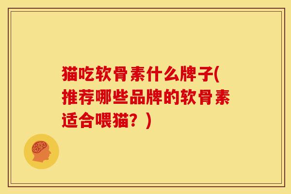 猫吃软骨素什么牌子(推荐哪些品牌的软骨素适合喂猫？)