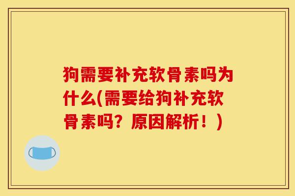 狗需要补充软骨素吗为什么(需要给狗补充软骨素吗？原因解析！)