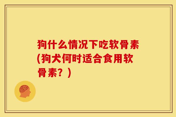 狗什么情况下吃软骨素(狗犬何时适合食用软骨素？)