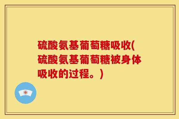 硫酸氨基葡萄糖吸收(硫酸氨基葡萄糖被身体吸收的过程。) 硫酸氨基葡萄糖吸收(硫酸氨基葡萄糖被身体吸收的过程。)