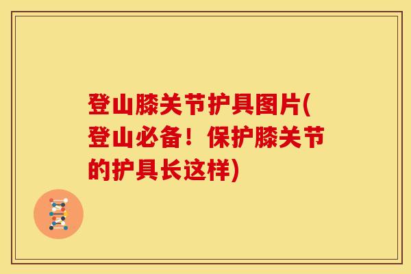 登山膝关节护具图片(登山必备！保护膝关节的护具长这样)