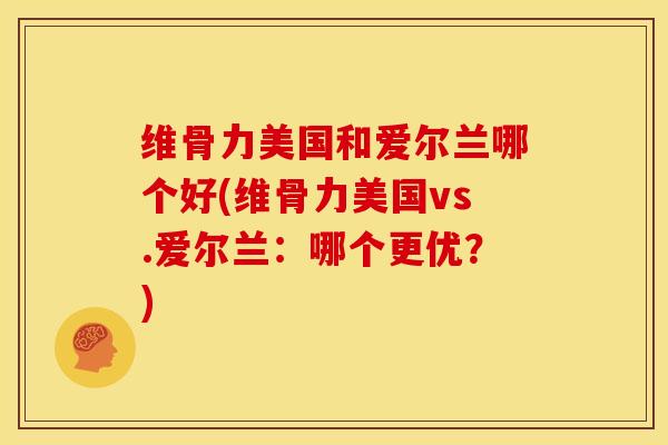 维骨力美国和爱尔兰哪个好(维骨力美国vs.爱尔兰：哪个更优？)