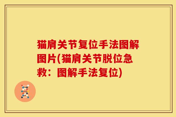 猫肩关节复位手法图解图片(猫肩关节脱位急救：图解手法复位)