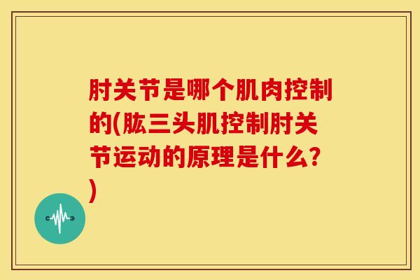 肘关节是哪个肌肉控制的(肱三头肌控制肘关节运动的原理是什么？)