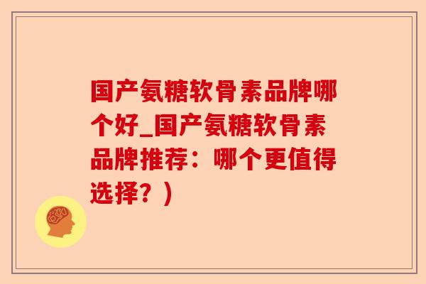 国产氨糖软骨素品牌哪个好_国产氨糖软骨素品牌推荐：哪个更值得选择？)