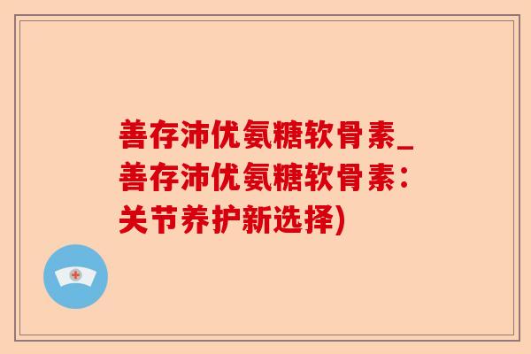 善存沛优氨糖软骨素_善存沛优氨糖软骨素：关节养护新选择)