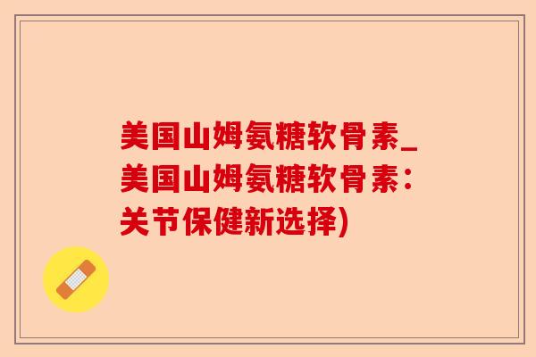 美国山姆氨糖软骨素_美国山姆氨糖软骨素：关节保健新选择)