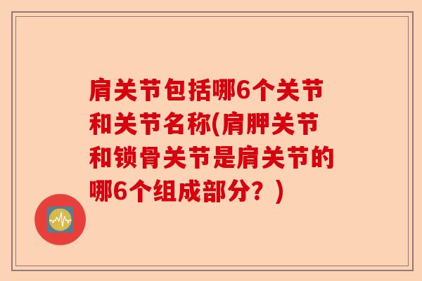 肩关节包括哪6个关节和关节名称(肩胛关节和锁骨关节是肩关节的哪6个组成部分？)