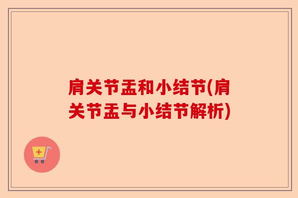 肩关节盂和小结节(肩关节盂与小结节解析)