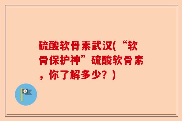 硫酸软骨素武汉(“软骨保护神”硫酸软骨素，你了解多少？)
