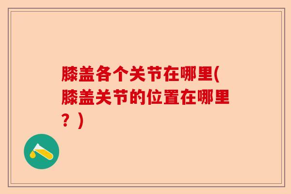膝盖各个关节在哪里(膝盖关节的位置在哪里？)